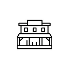 Western saloon icon. Simple western saloon icon for social media, app, and web design. Vector illustration