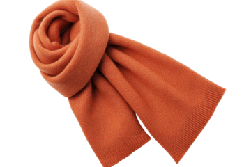 Cozy orange scarf, perfect for autumn fashion. Ideal for warmth and style during chilly days.