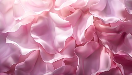 Obraz premium Soft rose pink abstract pattern resembling delicate petals with soft light and shadow play, creating a serene atmosphere.