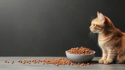 Modern cat feeder with digital timer, cat food bowl, automated pet care