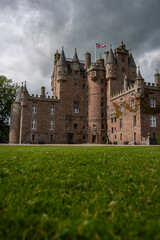 Glamis castle. Scotland, United Kingdom. Highlands of Scotland.
