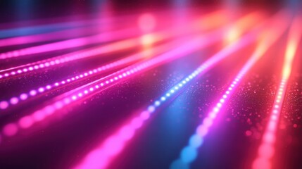 Obraz premium 3d render abstract neon backgroun3d with colorful glowing lines