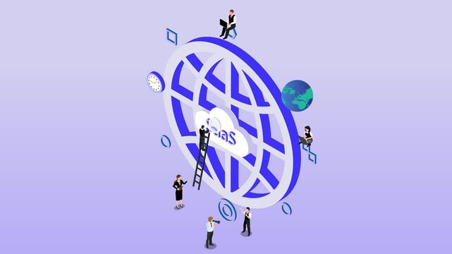 Software as service or on-demand 3d animation cartoon