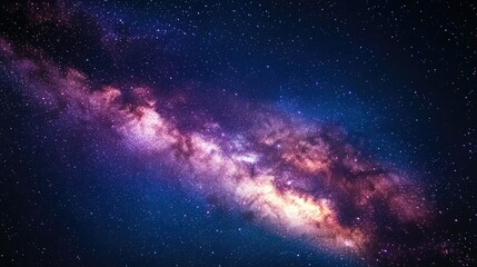 Obraz premium Colorful milkyway galaxy night stars landscape