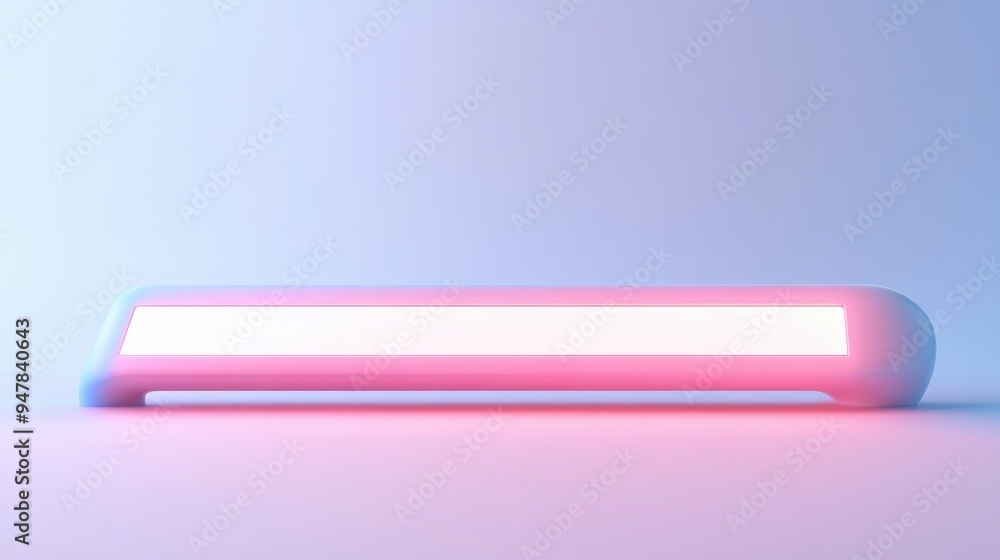 Poster soft pastel background featuring a minimal blank search bar, 3d rendered to showcase a modern web se