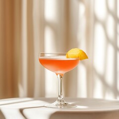 A refreshing cocktail with a vibrant orange hue, garnished with a lemon slice, perfect for summer gatherings and celebrations.