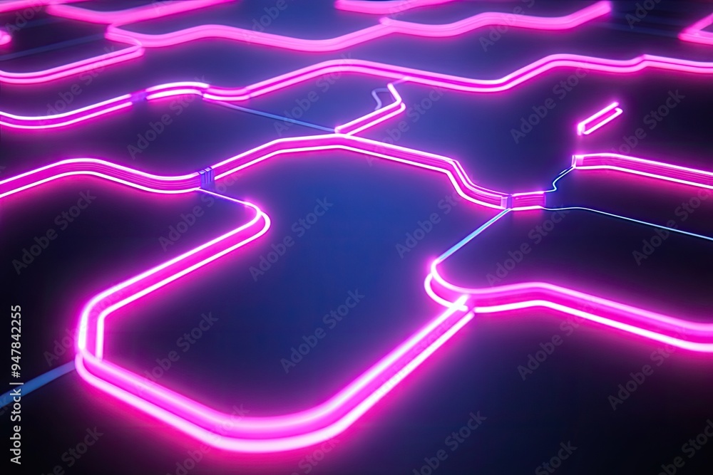 Poster Abstract digital dot line particle data background connecting technology concept.