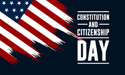 Naklejka premium Happy Constitution and citizenship day United States Of America background vector illustration