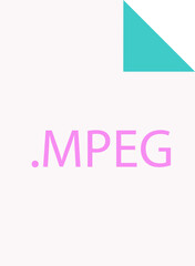 MPEG File icon fill crisp corners  v1