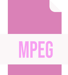 MPEG File icon fill crisp corners