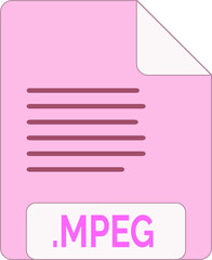 MPEG File icon minimal fill