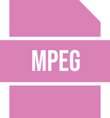 MPEG icon crisp corner with transparent center