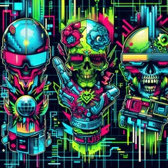background with skull