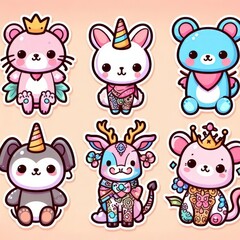 Naklejka premium set of animals