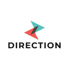 Abstract business logo design template with arrow symbol.
