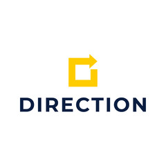 Abstract business logo design template with arrow symbol.