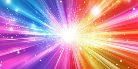 Fototapeta premium A vibrant flash background with bright, radiant light beams and dynamic bursts of color.