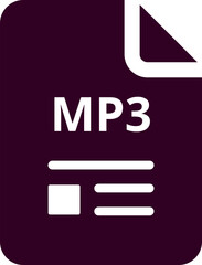 MP3 ip file transparent icon