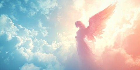 Serene Angel Background Featuring