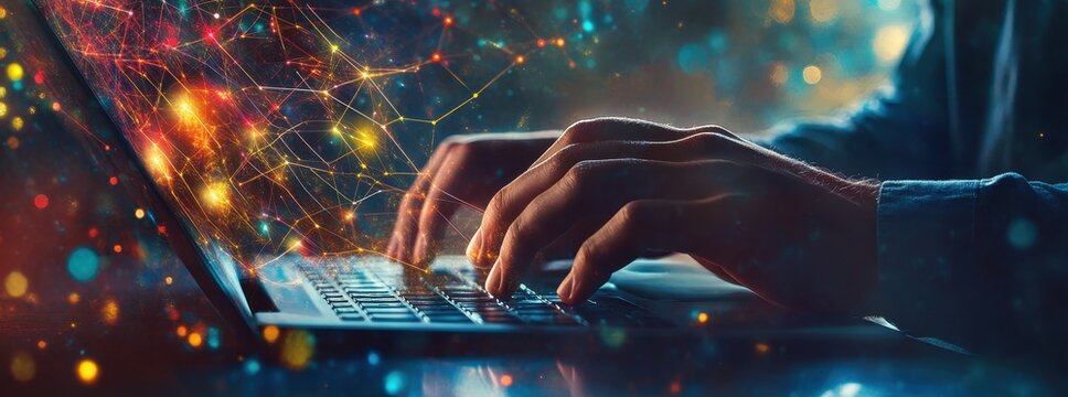 IT consultant recommending upgrades in data center server racks big data storage digital technology database optimization telecommunication systems concept