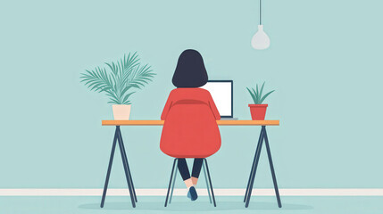 Empty social media post template, minimalist flat design, ideal for adding custom text, vibrant colors, clean lines, versatile for various digital platforms