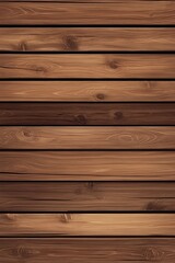 Obraz premium Uniform walnut texture with horizontal grains. Vector wooden background. Covering the wall with boards. 