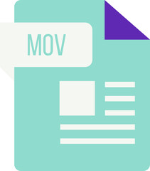 MOV icon inside transparent outline and sharp corners