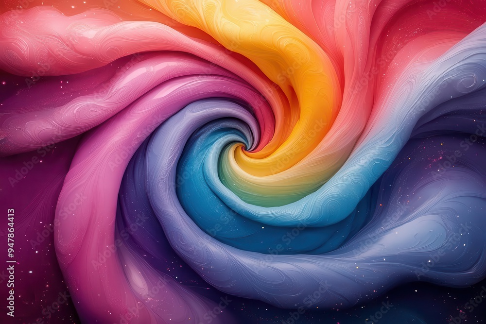 Wall mural mesmerizing kaleidoscope of vibrant colors swirling in abstract patterns fluid shapes and dynamic mo