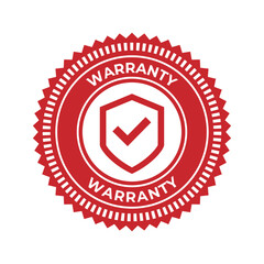 Set of Lifetime Warranty Stamp, Imprint, Seal Template in flat color. Vector Stock Illustration