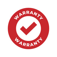 Set of Lifetime Warranty Stamp, Imprint, Seal Template in flat color. Vector Stock Illustration