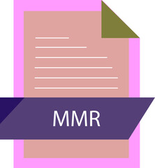 MMR File format icon modern design