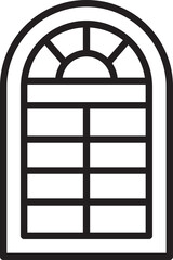 Arch Window Icon Line Art