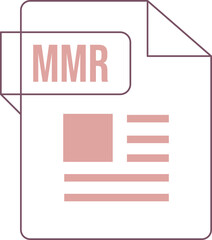 MMR icon inside transparent outline and sharp corners