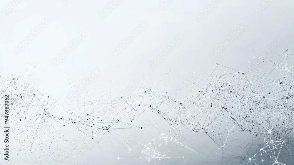 Poster white futuristic background on an abstract white background. connecting dots and lines on a white ba