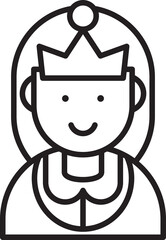 Princess Avatar Line Art

