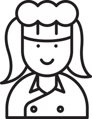 Chef Avatar Line Art