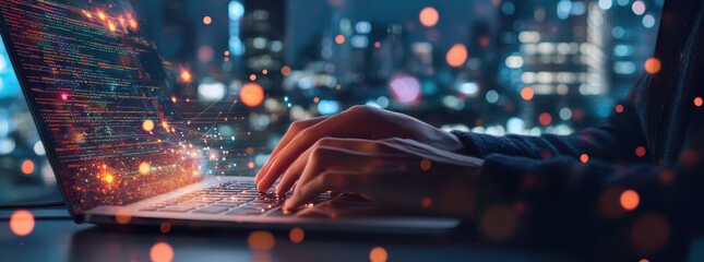 Big data engineer implementing data lakes in server room background data center storage digital technology database research IT support telecommunication concept