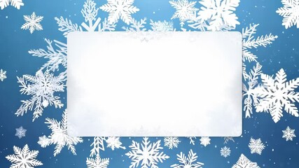 Elegant Winter Invitation Card with Snowflake Detailing for Special Events