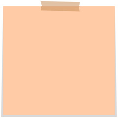 Note Paper Blank, Template Paper Note. Vector Illustration