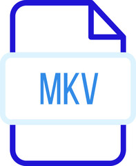 MKV File icon with bold outline