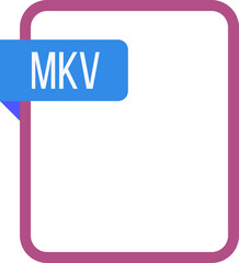 MKV File rectangular icon