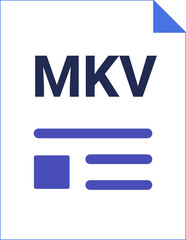 MKV with deep and minimal colors and folded icon