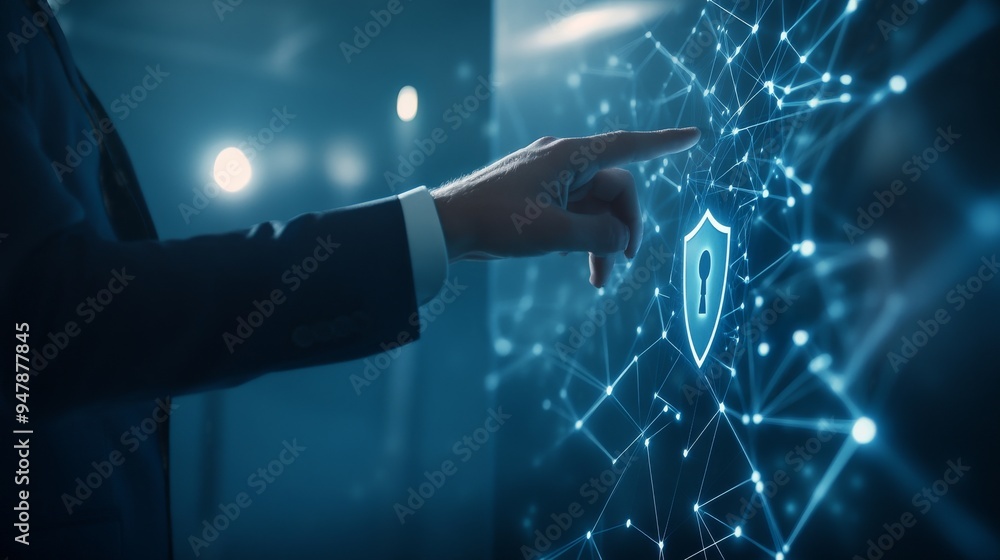 Poster using a computer screen that displays 