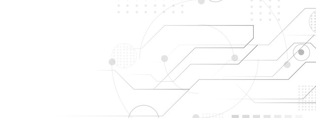 Gray and white background, technology background design and communication connection.