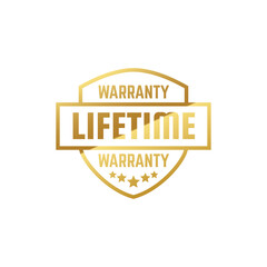 Lifetime Warranty - Stamp, Imprint, Seal Template. Vector Stock Illustration