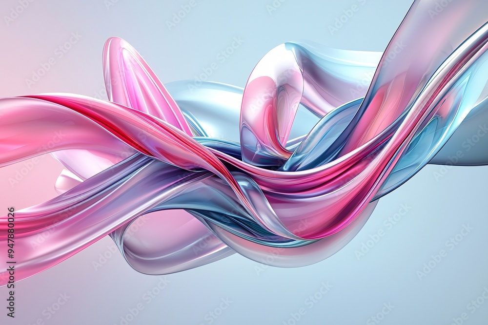 Poster a futuristic art studio where ai algorithms generate a complex abstract piece on a digital canvas, w