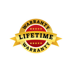 Obraz premium Lifetime Warranty - Stamp, Imprint, Seal Template. Vector Stock Illustration