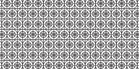 Black and white ornamental design seamless abstract pattern.