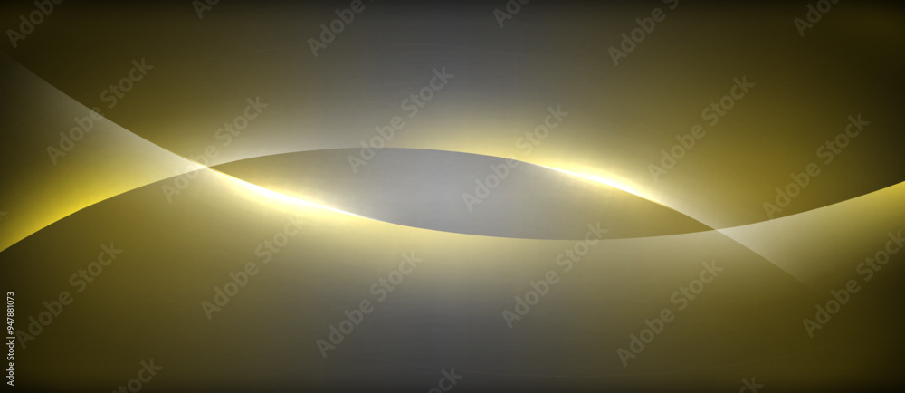 Poster neon glowing circle rays, light round lines in the dark, planet style neon wave lines. energetic ele