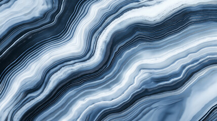 Abstract blue and white swirling marble texture background.
